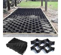 2" Depth Geo Grid System - 3x11ft Soil Stabilization Grids for Driveway Parking Lots Landscaping & Slopes - Durable Mud & Gravel Retaining Wall Pavers