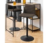 Finch Black Bar Stool Without Back Set Of 2