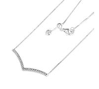 2 Designs Shimmering Wish Chain Necklaces For Women Fine Golden Shining 925 Sterling Silver Jewelry