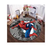 (#2, Diameter 100cm) Marvel The Avengers Spiderman Round Rug Bedroom Carpet Doormat Non-slip Mat