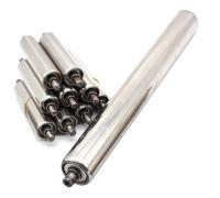 2" Diameter Stainless Steel Conveyor Roller - Gravity Feed Table Rollers for Woodworking - 3 Pack (34" Length, Compatible with 8-40" Lengths) - Durable Industrial Replacement Tube