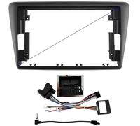 2 DIN 9 Inch Car Frame Fascia Adapter For Skoda For Rapid 2013-2019 Android Radio Dash Fitting Panel Kit Car Radio Fascia(Frame cable canbus)