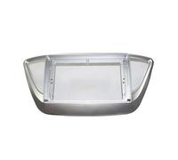 2 Din Car Dvd Player Fascia Frame Compatible with Verna 2016 Silver Car Radio Gps Navi Panel Dash Kit Installation Frame