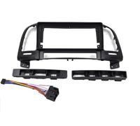 2 Din Car Radio Installation GPS Plastic Fascia Panel Frame And Cable For HYUNDAI For Santa Fe IX45 2006-2008 Dash Mount Kit Car stereo facia(Frame-cord-2009-12)