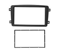2 Din Car Stereo Radio Fascia Plate, Dash Audio Frame for C Class W203 2002-2004, Black ABS DVD Stereo Bezel with Textured Finish, Direct Replacement for Factory Radio Panel