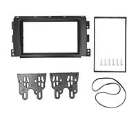 2 Din Car Stereo Radio Fascia Trim Replacement for SMART ForTwo 2007-2010, ABS Dash Panel with Rubber Ring and Brackets, Seamless Fit Navigation Frame for In - Car Stereo