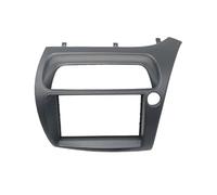 2 Din CD Car Fascia Radio Panel Stereo Frame Adapter Cover Trim Left Wheel For Civic Hatchback 2006-2011(Gray,RHD)