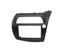 2 Din CD Car Fascia Radio Panel Stereo Frame Adapter Cover Trim Left Wheel For Civic Hatchback 2006-2011(Black,RHD)