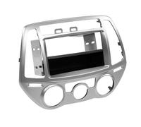 2-DIN Front Panel Adapter with Storage Pocket for Hyundai I20 Gray