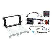 2-DIN Kit for Seat/Skoda/VW SWC Vehicles/Black Antenna