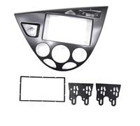 2 Din Panel For For Focus Mk1 For Fiesta 1998-2006 LHd Dash Mount Kit Interior Car Radio Surround Car Radio Fascia(Silver)