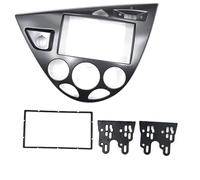 2 Din Panel Frame Fit For Ford Focus Mk1 Fiesta Lhd Dash Mount Kit Interior Car Radio Surround Frame Dash Panel Trim(Silver)