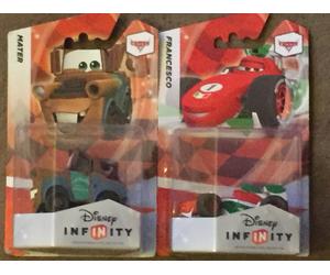 2 Disney Infinity 1.0 CARS FIGURES MATER & FRANCESCO Inc' CODES BNIB