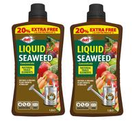 2 Bottles Of Liquid Seaweed Plant Feed Concentrate - All Purpose Plant Food Fertiliser 1.2L Makes 360L - Natural Plant Growth Stimulant - Organic Plant Food.
