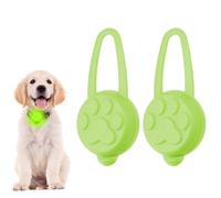 2 Dog Collar Light, LED Dog Tag Light Clip-on Silicone Waterproof Pet Safety Lights 3 Modes Light Up Dog Collars High Visibility Puppy Collar Harness Light for Night Walking Running Camping (Green)