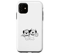 2 Dogs Angels Hell Devil Satan Heaven Conscience Cartoon Fun Case for iPhone 11
