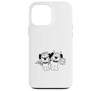 2 Dogs Angels Hell Devil Satan Heaven Conscience Cartoon Fun Case for iPhone 13 Pro Max