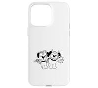 2 Dogs Angels Hell Devil Satan Heaven Conscience Cartoon Fun Case for iPhone 15 Pro Max