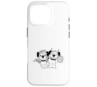 2 Dogs Angels Hell Devil Satan Heaven Conscience Cartoon Fun Case for iPhone 16 Pro