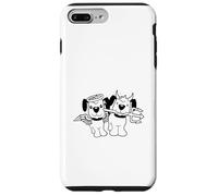 2 Dogs Angels Hell Devil Satan Heaven Conscience Cartoon Fun Case for iPhone 7 Plus/8 Plus