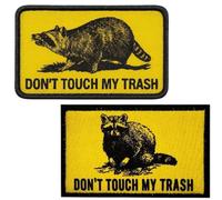 2 "Don't Touch My Trash" Patches, Patch Funny, Backpack Patches, , Tactical Clothing, Personalised Badges, 2 Different Raccoon Designs