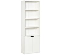 Homcom 2 Door 4 Shelves Bookcase Wooden Storage Cabinet Display Unit White