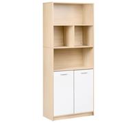 Beliani 2 Door Bookcase Zehna Light Brown/ White