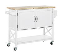 2 Door Kitchen Trolley White MELE