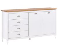 Beliani 2 Door Sideboard Shillington Pine Wood White
