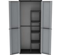 Terry, Jline 368, 2 Door Cabinet with 1 Internal Shelving and 4 Shelves - 68x37.5x163.5 cm