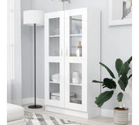 2 Door Vitrine Cabinet Bookshelf Book Stand Rack Book Display Cupboard Unit