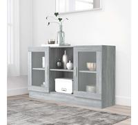 Vidaxl Vitrine Cabinet Grey Sonoma 120X30.5X70 Cm Engineered Wood