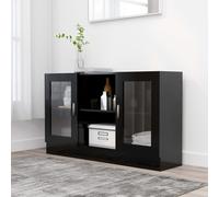 Vidaxl Vitrine Cabinet Black 120X30.5X70 Cm Engineered Wood