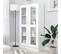 2 Door Vitrine Cabinet Bookshelf Book Stand Rack Book Display Cupboard Unit