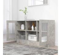 Vidaxl Vitrine Cabinet Concrete Grey 120X30.5X70 Cm Engineered Wood