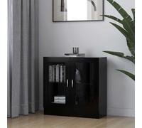 2 Door Vitrine Cabinet Bookshelf Rack Book Stand Storage Organiser Living Room