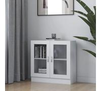 2 Door Vitrine Cabinet Bookshelf Rack Book Stand Storage Organizer Living Room