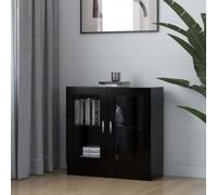 2 Door Vitrine Cabinet Bookshelf Rack Book Stand Storage Organizer Living Room