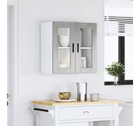 2 Door Wall Cabinet Home Storage Kitchen Cupboard Floating Shelf Engineered Wood