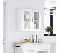 2 Door Wall Cabinet Home Storage Kitchen Cupboard Floating Shelf Engineered Wood