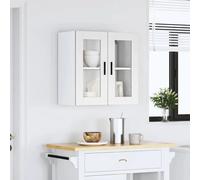 2 Door Wall Cabinet Home Storage Kitchen Cupboard Floating Shelf Engineered Wood