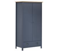 Solid Wood Pine 2-Door Wardrobe Hill 89x50x170cm Multi Colours vidaXL