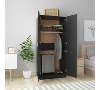 2 Door Wardrobe Storage Shelf Hanging Clothes Wardrobe Bedroom Modern Furniture
