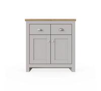 2 Doors 2 Drawer Sideboard Unit Storage Cabinet Compact Cupboard Grey Oak