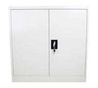 2 Doors Filing Cabinet Lockable Metal Office Storage Unit 90cm Flatpack File