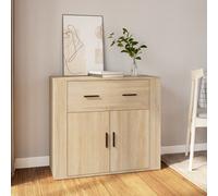 2 Doors Wooden Sideboard Cabinet Kitchen Storage Cupboard W/ 1 Large Drawer Unit