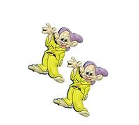 2 Dopey (Snow White & The Seven Dwarfs) Shoe Charms For Crocs & Jibbitz Wristbands
