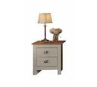 Lancaster Grey 2 Drawer Bedside- Assembly Option- Local Delivery Only