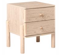 2 Drawer Bedside Table COLLINS Light Brown
