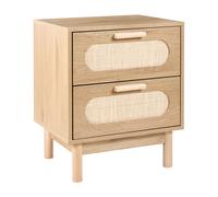 2 Drawer Bedside Table COSTELLO Light Brown